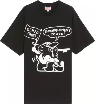 Футболка Kenzo Boke Boy Travels Classic T-Shirt 'Black', черный