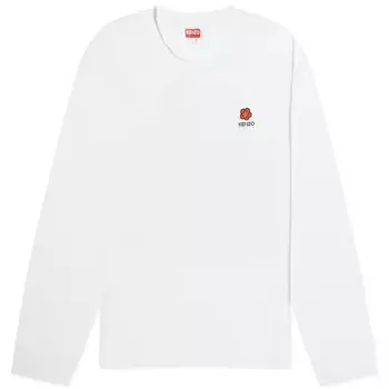Футболка Kenzo Boke с длинным рукавом и цветочным принтом, белый
