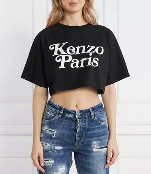 Футболка Kenzo Cropped Fit, черный