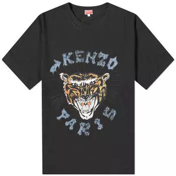 Футболка Kenzo Drawn Varsity Oversize, черный