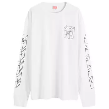 Футболка Kenzo Kube Long Sleeve T-Shirt, белый