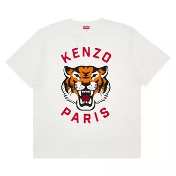 Футболка Kenzo Lucky Tiger Oversize T-Shirt, кремовый