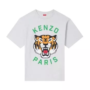 Футболка Kenzo Lucky Tiger Oversize T-Shirt, цвет Pale Grey