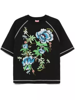 Футболка Kenzo Peonies, черный