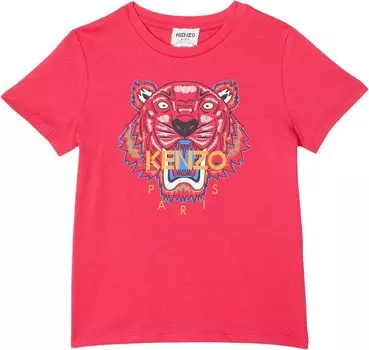 Футболка Kenzo Printed Tiger Short Sleeve T-Shirt, цвет Fuchsia