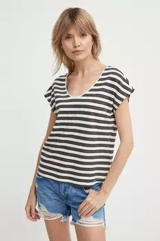 Футболка KHLOE из смесового льна Pepe Jeans, серый