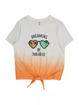 Футболка KIDS ONLY, цвет Orange/White