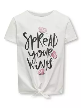 Футболка KIDS ONLY KOGJODIE REG S/S KNOT COLLEGE TOP, цвет cloud dancer