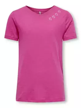 ФУТБОЛКА KIDS ONLY "KOGVINNI REG S/S V-образным вырезом TOP BOX JR", малиновый