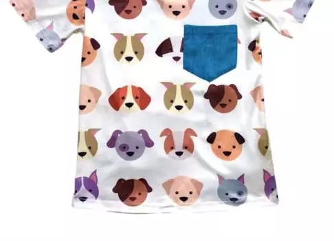 Футболка Kids Peppy Pups Pocket белого цвета Wellington