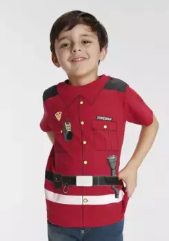 ФУТБОЛКА KIDSWORLD "ПОЖАРНАЯ ДЕПАРТАМЕНТ", красный