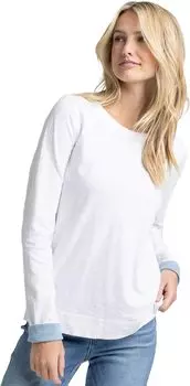 Футболка Kimmy с круглым вырезом и длинными рукавами Southern Tide, цвет Classic White