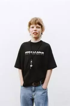 Футболка kings league ZARA, черный