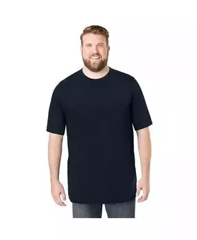 Футболка KingSize Men's Big & Tall Heavyweight Jersey Crewneck T-shirt Boulder Creek, черный