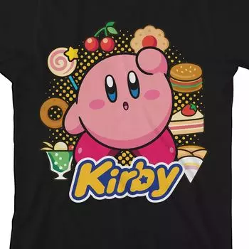 Футболка Kirby Circle Of Food с рисунком для мальчиков 8–20 лет Licensed Character