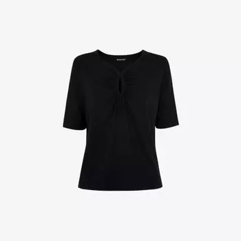 Футболка Kirby из джерси с замочной скважиной Whistles, черный