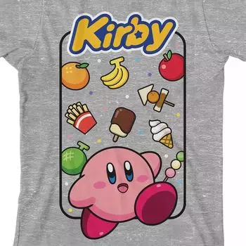 Футболка Kirby с рисунком еды для мальчиков 8–20 лет Licensed Character