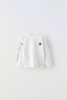 Футболка кита харинга ZARA, белый