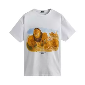 Футболка Kith For AMNH Lion Vintage Tee 'White', белый