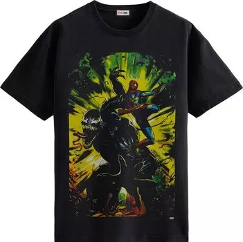 Футболка Kith For Spider-Man Venom Battle Vintage Tee 'Black', черный