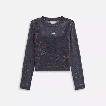 Футболка Kith Kids Printed Mesh Top, черный
