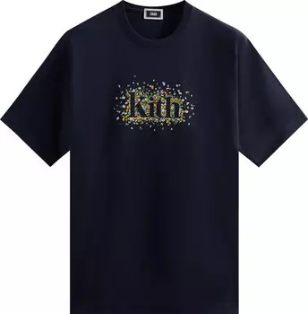 Футболка Kith Meadow Serif Tee 'Nocturnal', синий
