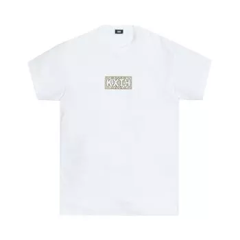 Футболка Kith Moroccan Tile Classic Logo Tee 'Beige', белый