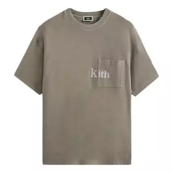 Футболка KITH Quinn Tee 'Pyrite', коричневый