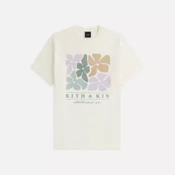 Футболка Kith Women Kith & Kin Floral Vintage Tee, цвет Muslin