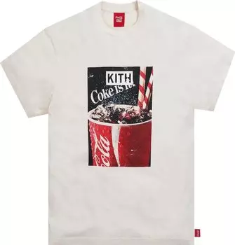 Футболка Kith x Coca-Cola Drink Vintage Tee 'Ivory', кремовый