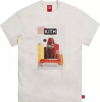 Футболка Kith x Coca-Cola Hot Dog Vintage Tee 'Ivory', кремовый