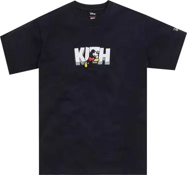 Футболка Kith x Disney Running Mickey T-Shirt 'Black', черный