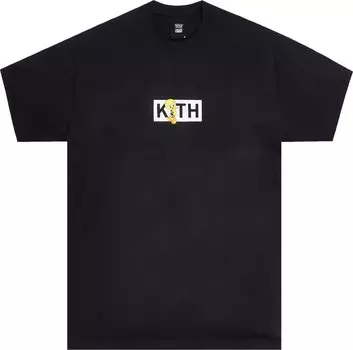 Футболка Kith x Looney Tunes Tweety Classic Logo Tee 'Black', черный