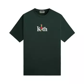 Футболка Kith x The Grinch Serif Tee 'Stadium', зеленый