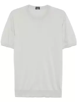 Футболка Kiton из хлопка, серый