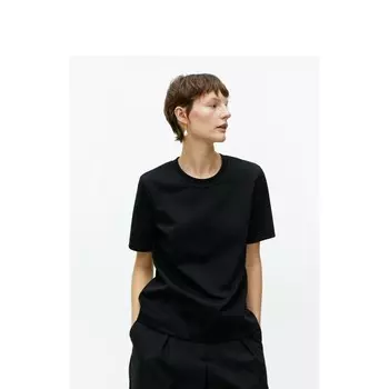 Футболка классическая Arket с короткими рукавами, черный