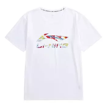 Футболка классическая футболка с логотипом Li-Ning, белый