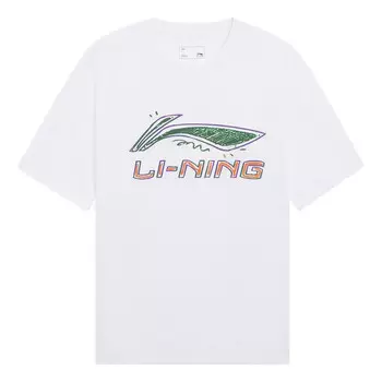 Футболка классическая футболка с логотипом Li-Ning, белый