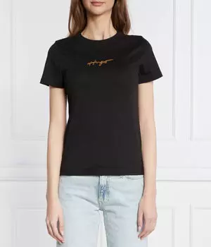 Футболка классическая Hugo Tee 4 Regular Fit, черный