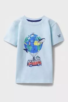 Футболка классическая из хлопка для экипажа Crew Clothing Company, синий