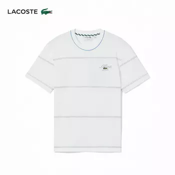 Футболка классическая мужская Lacoste с открытыми плечами, белый
