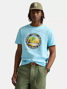 Футболка классического кроя 710958253001 Polo Ralph Lauren, голубой