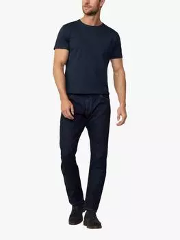 Футболка классического кроя из хлопка pima Hackett London, темно-синий