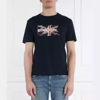 Футболка классического кроя Pepe Jeans London, синий