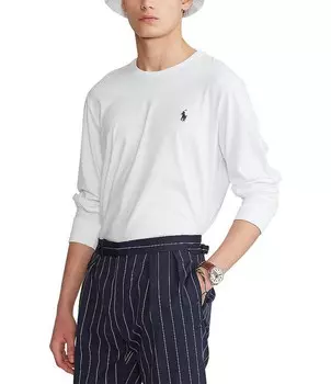 Футболка классического кроя с длинными рукавами Polo Ralph Lauren, белый