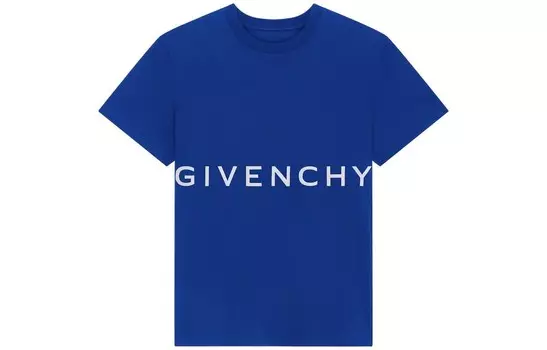 Футболка классического кроя с клеевым швом Givenchy, синий