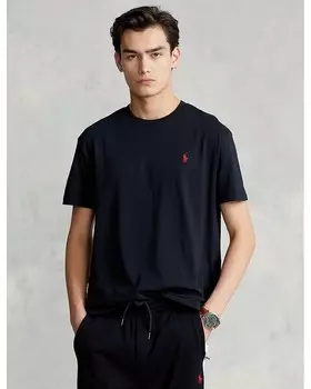 Футболка классического кроя с круглым вырезом Ralph Lauren Polo Ralph Lauren, черный