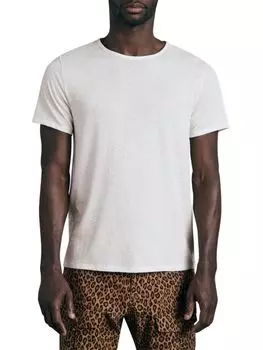 Футболка классического кроя со звездами Rag & Bone, слоновая кость