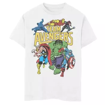 Футболка классической группы с рисунком Marvel Avengers для мальчиков 8–20 лет Marvel