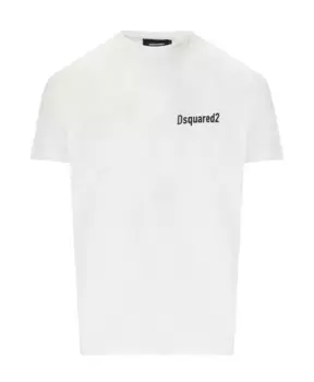Футболка классного кроя с логотипом Dsquared2, белый